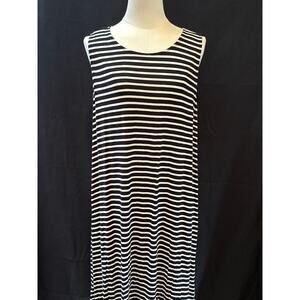 Women’s Old Navy Black Striped Sundress Sz XL